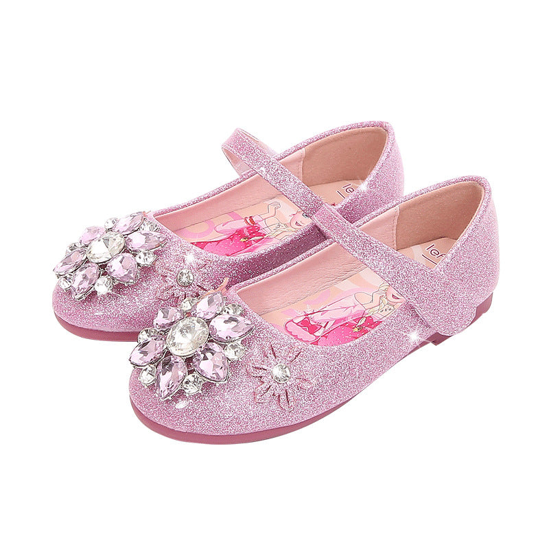 Mädchen Glitzernde Ballerinaschuhe mit Blumenapplikation Echo Archiv