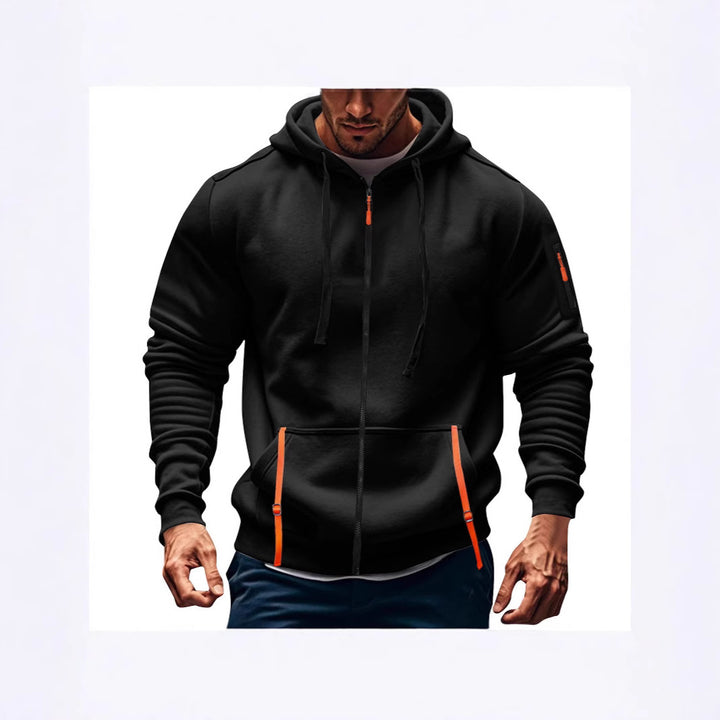 Herren sportlicher Kapuzenpulli mit praktischen Taschen Echoarchiv