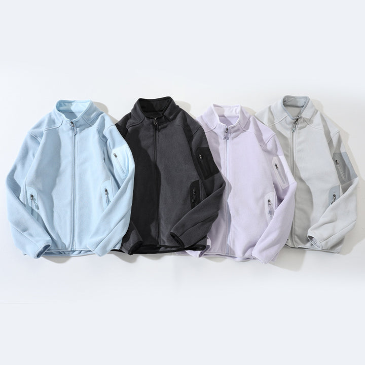 Herren Fleecejacke mit Stehkragen und Softshell-Einsätzen Echo Archiv