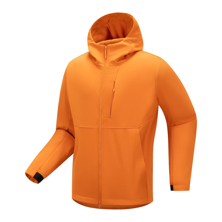 Herren Softshell-Funktionsjacke mit Wattierung, Kapuze & Zwei-Wege-Reißverschluss Echoarchiv