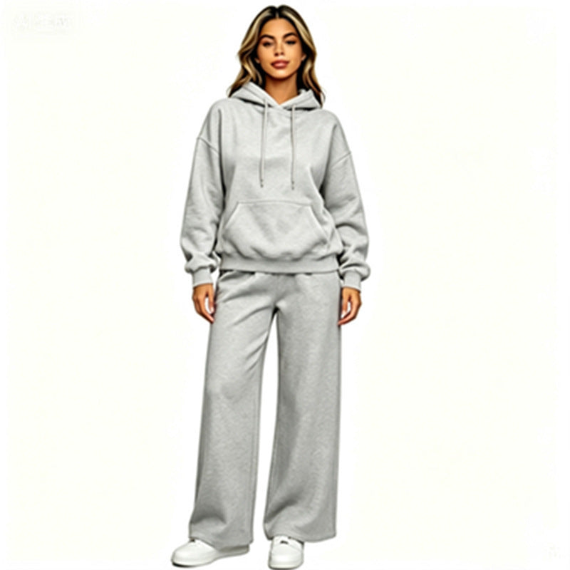 Damen Bequemer Oversized Hoodie mit weiten Jogginghosen Echoarchiv