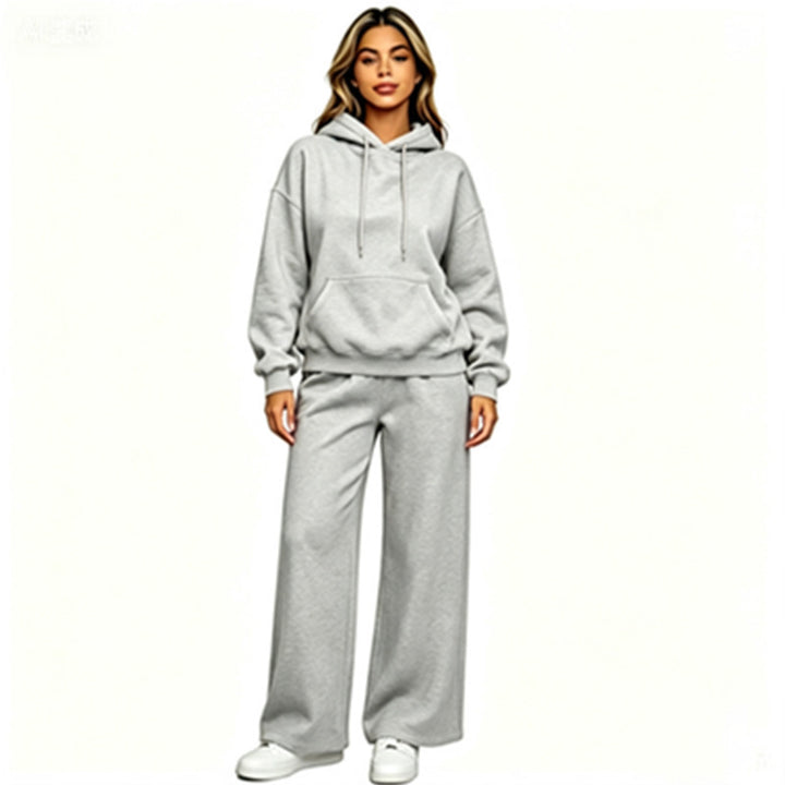 Damen Bequemer Oversized Hoodie mit weiten Jogginghosen Echoarchiv