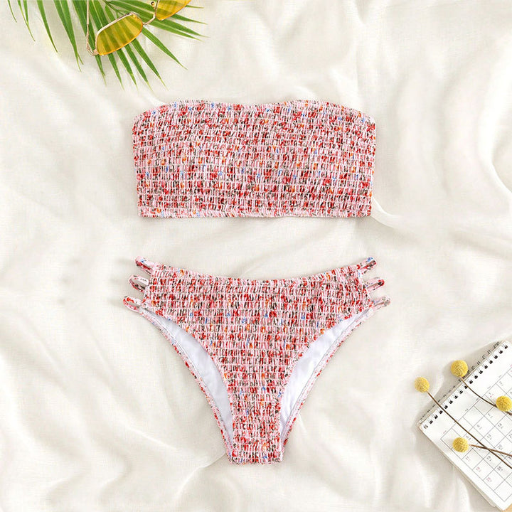 Damen Bandeau-Bikini mit modischem Knotendesign Echo Archiv