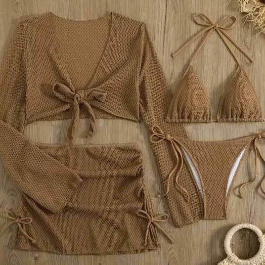 Damen Bikini-Set mit leichtem Netzoberteil und verstellbaren Höschen Echo Archiv