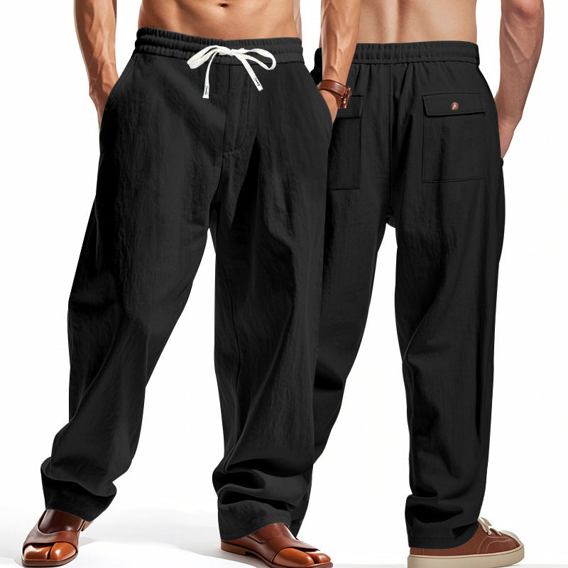 Herren lässige Sommerhose mit elastischem Bund und praktischen Seitentaschen Echoarchiv