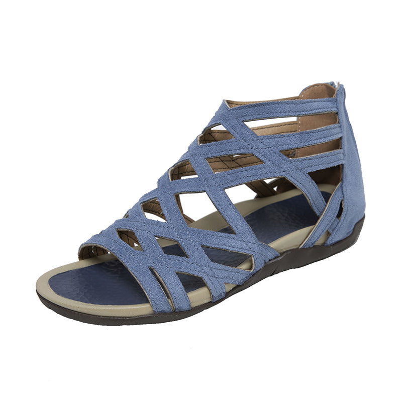 Damen  Riemchen-Sandalen mit geflochtenem Gitterdesign, gepolstertem Komfortfußbett und praktischem Fersenreißverschluss Echo Archiv