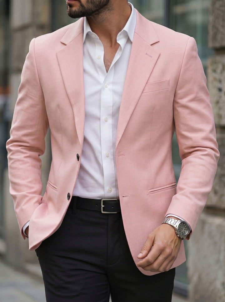 Eleganter Herrenblazer mit modernem Schnitt und strukturiertem Stoff – Echoarchiv