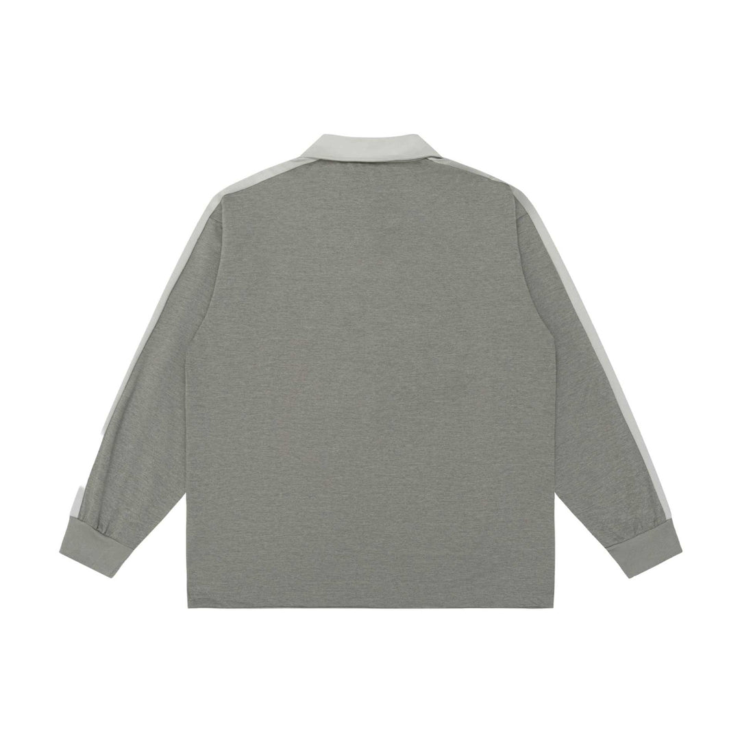 Unisex Retro-inspiriertes Polo-Sweatshirt mit Raglanärmeln und Halbknopfleiste Echoarchiv