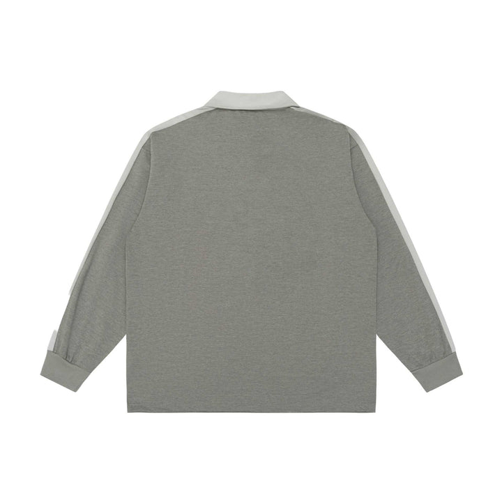 Unisex Retro-inspiriertes Polo-Sweatshirt mit Raglanärmeln und Halbknopfleiste Echoarchiv