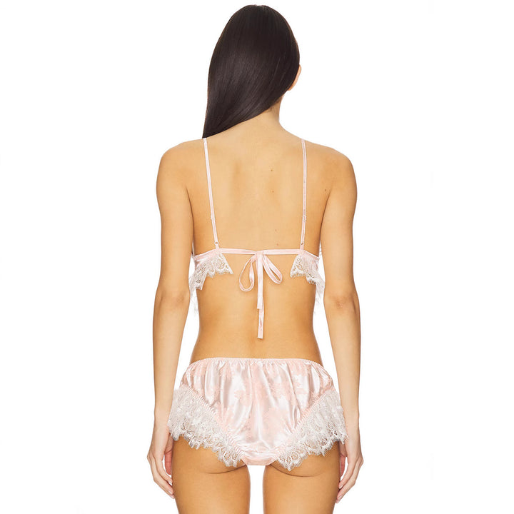 Damen Spitzen-Babydoll-Set mit Rüschendetails und schimmerndem Satin Echo Archiv