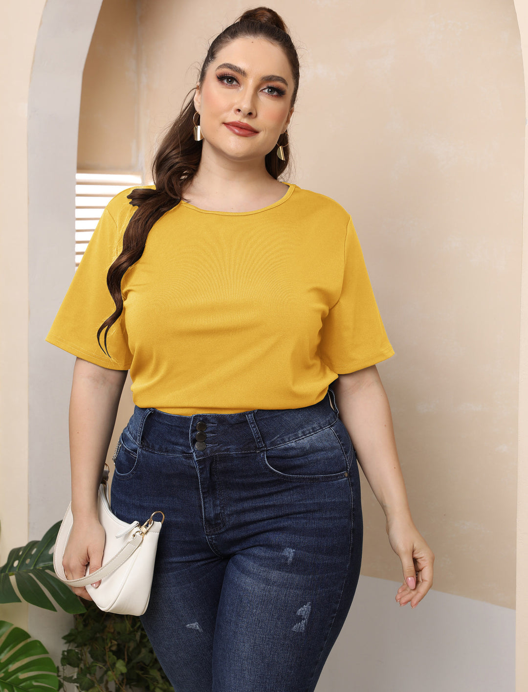 Damen modisches Basic T-Shirt Echo Archiv