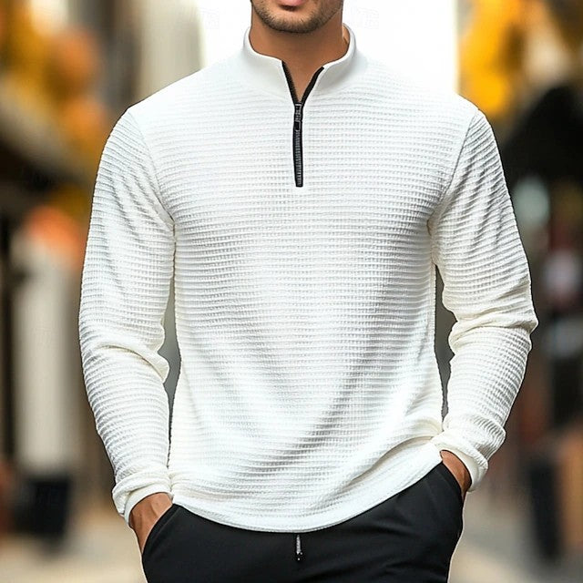 Herren Sweatshirt mit hohem Kragen und Reißverschluss Echoarchiv