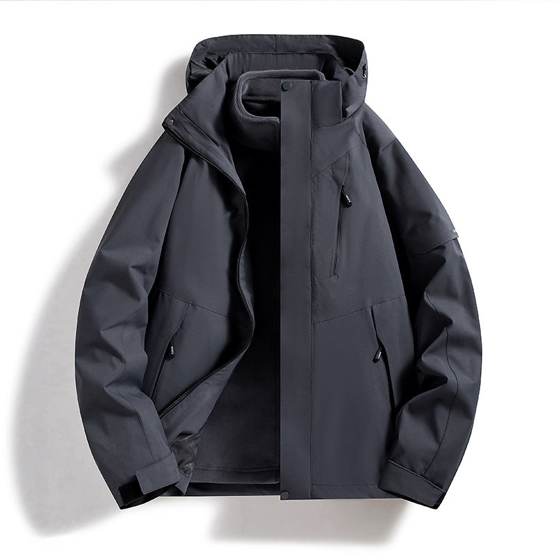Damen wasserdichte Outdoorjacke mit verstellbarem Kapuzen Echo Archive