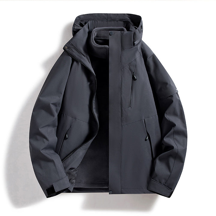 Damen wasserdichte Outdoorjacke mit verstellbarem Kapuzen Echo Archive