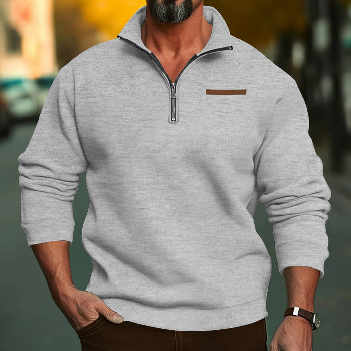 Herren Sweatshirt mit halbem Reißverschluss Echoarchiv