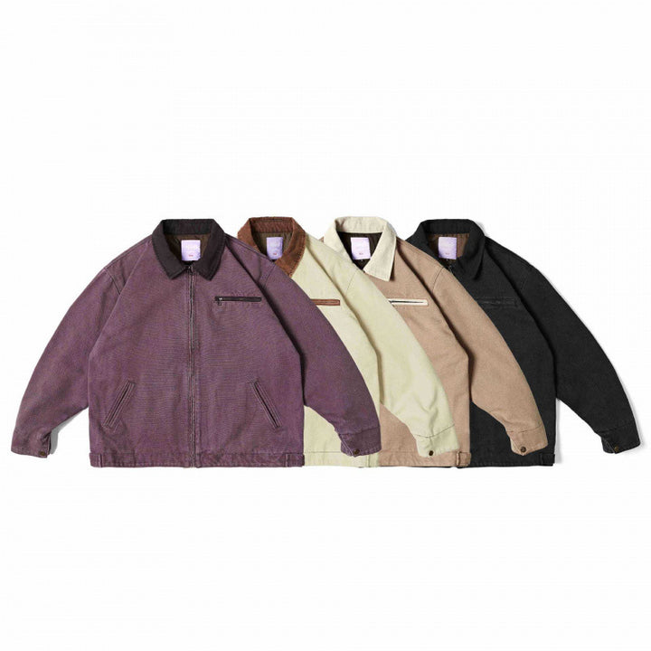 Unisex Weit geschnittene Blousonjacke im Worker‑Look mit Cordkragen und Brustreißverschluss Echo Archiv
