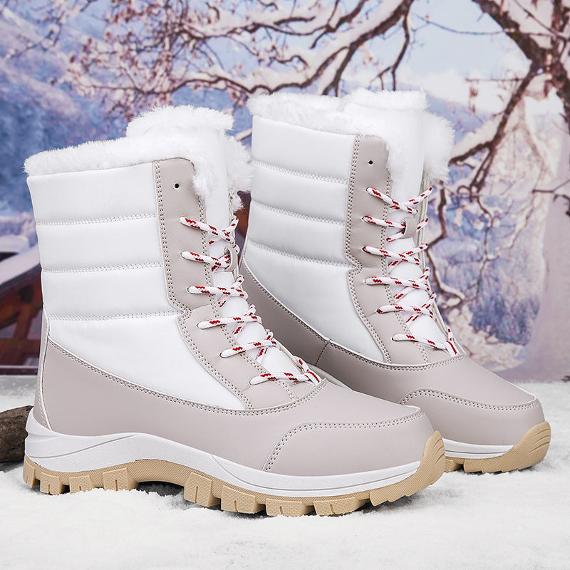 Damen Thermo‑Schnürstiefel mit Kunstfellfutter, isolierender Innensohle und rutschfester Profilsohle Echo Archiv