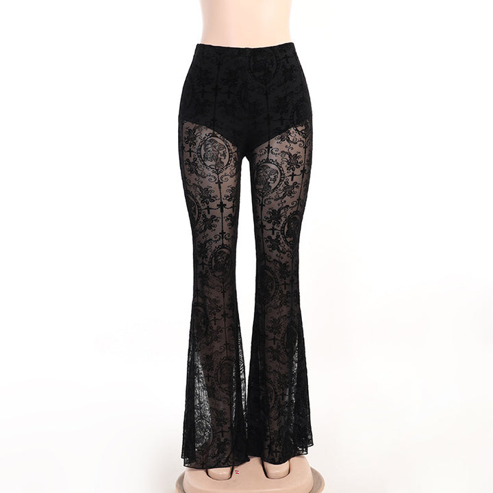Damen figurbetonte Bluse mit Rüschendetails und Schnürung Echo Archiv