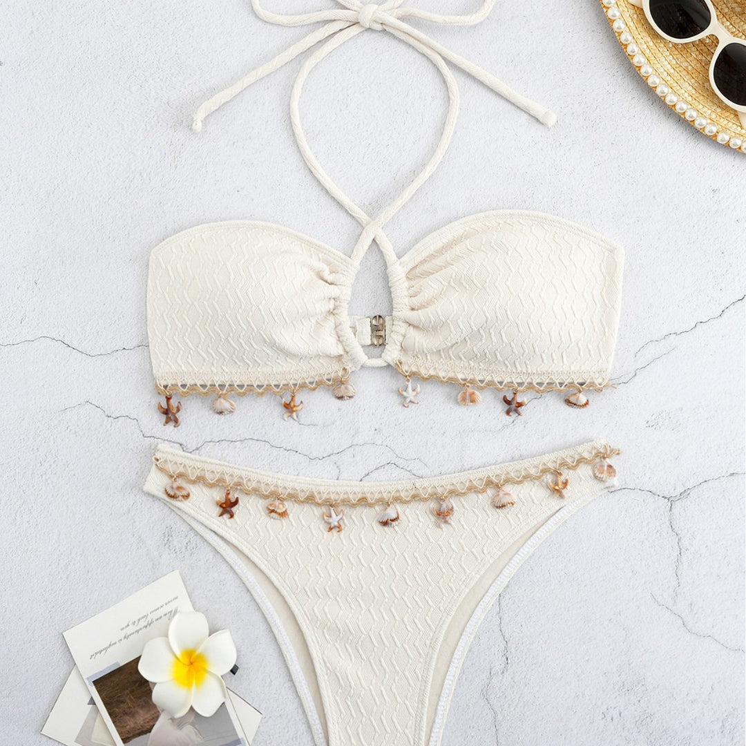 Damen Bikini-Set mit elegantem Bund und detailreichen Muscheldekoren Echo Archiv