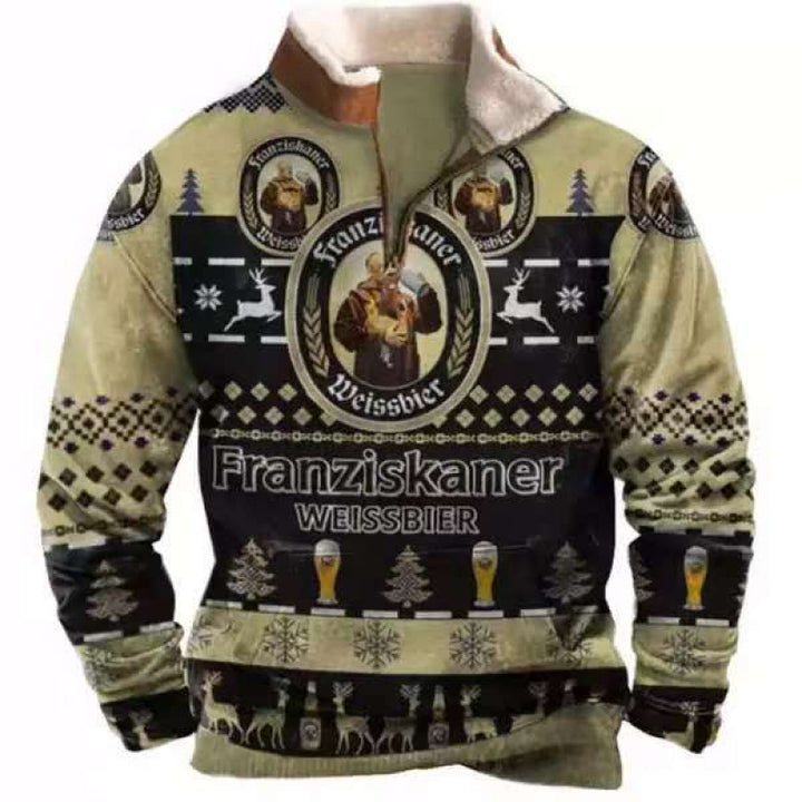 Herren Modischer Hoodie mit Kapuze und maritimem Druck Echoarchiv
