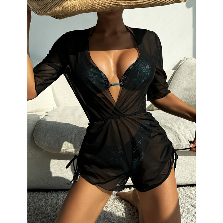 Damen Übergangs Strandschneider mit floralem Design und verstellbarem Bund Echo Archiv