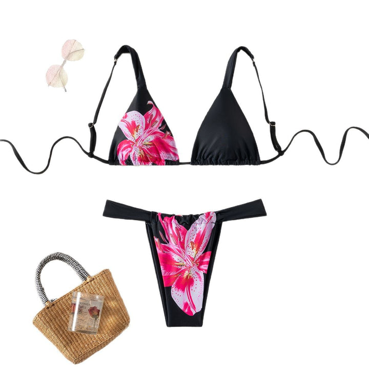 Damen Triangel-Bikini mit floralem Design und verstellbaren Trägern Echo Archiv