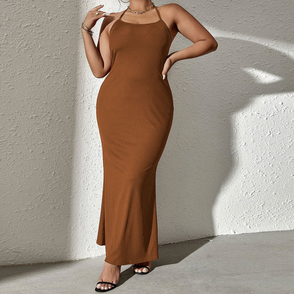 Damen elegantes Maxikleid mit schmalen Trägern und figurschmeichelndem Schnitt Echo Archiv