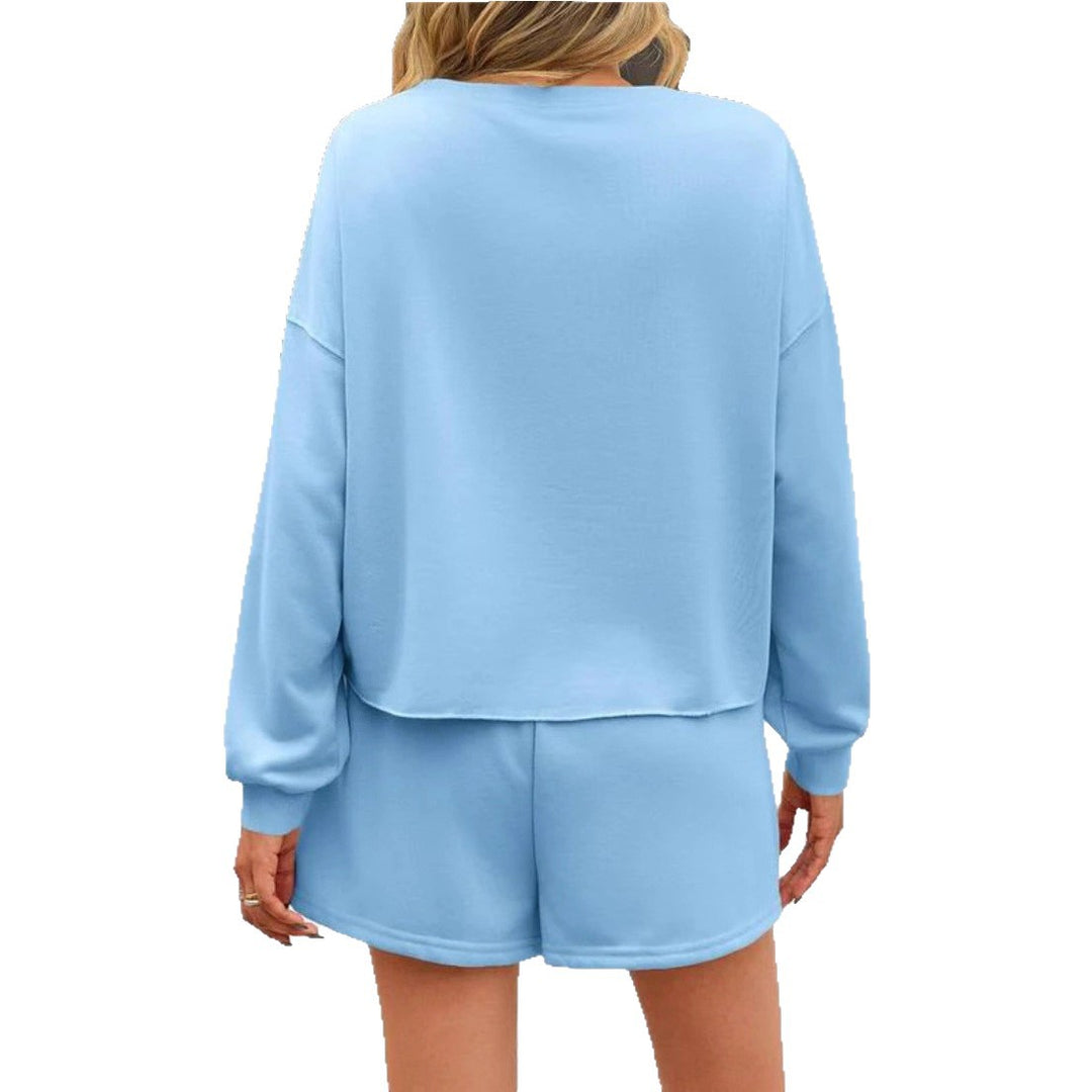 Damen nan perlenbesetztes Sweat-Set mit überschnittenem Pullover und ausgestelltem Minirock Echo Archiv