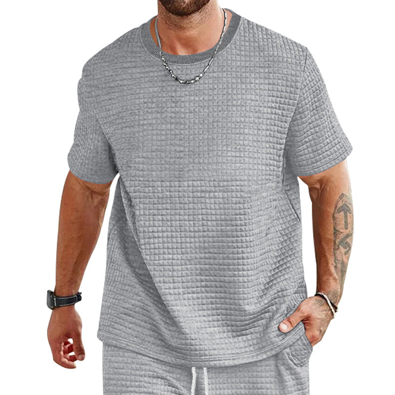 Herren lässiges T-Shirt mit strukturiertem Design Echoarchiv