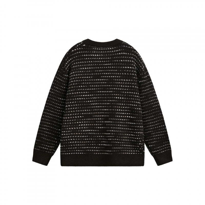Unisex Feinstrickpullover mit strukturierter Streifenoptik und Rundhalsausschnitt Echo Archiv