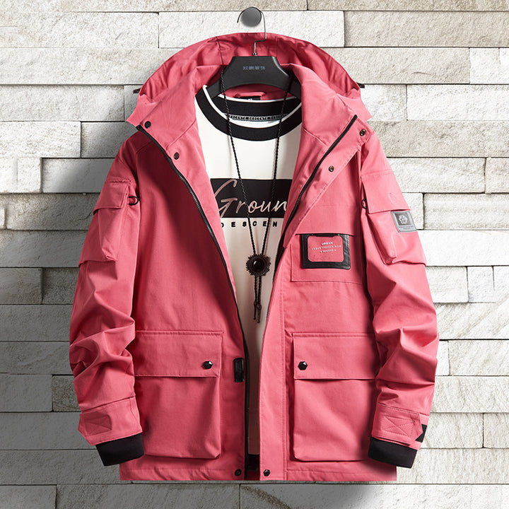 Herren Urbaner Tech-Parka mit Kapuze, Multifunktionstaschen und Thermoisolierung Echo Archiv