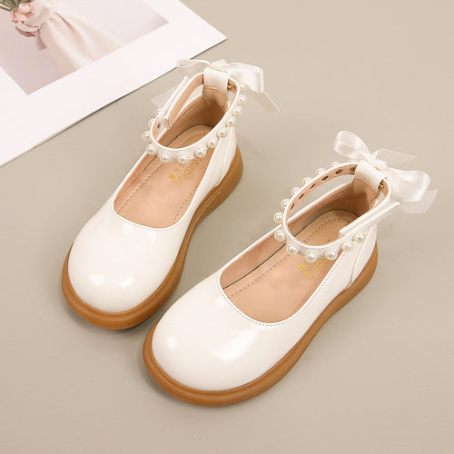Mädchen Ballerina Schuhe mit Perlen- und Schleifendetail Echo Archiv