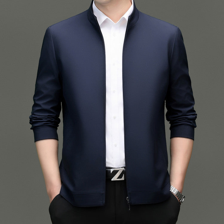 Herren elegante Übergangsjacke mit modernem Stehkragen Echoarchiv