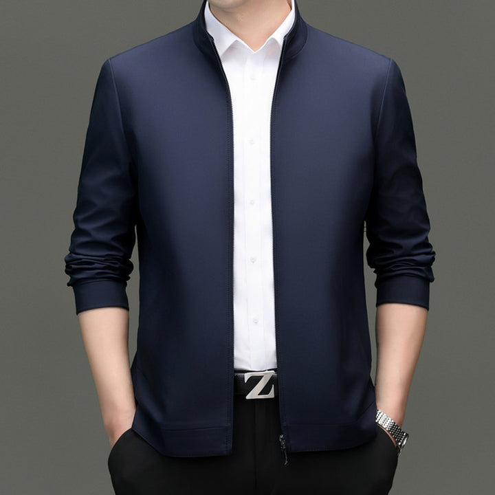 Herren elegante Übergangsjacke mit modernem Stehkragen Echoarchiv
