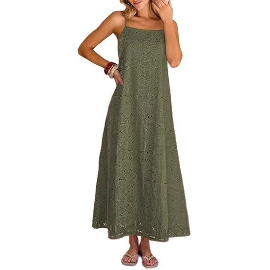 Damen Maxikleid mit filigranem Lochmuster Echo Archiv