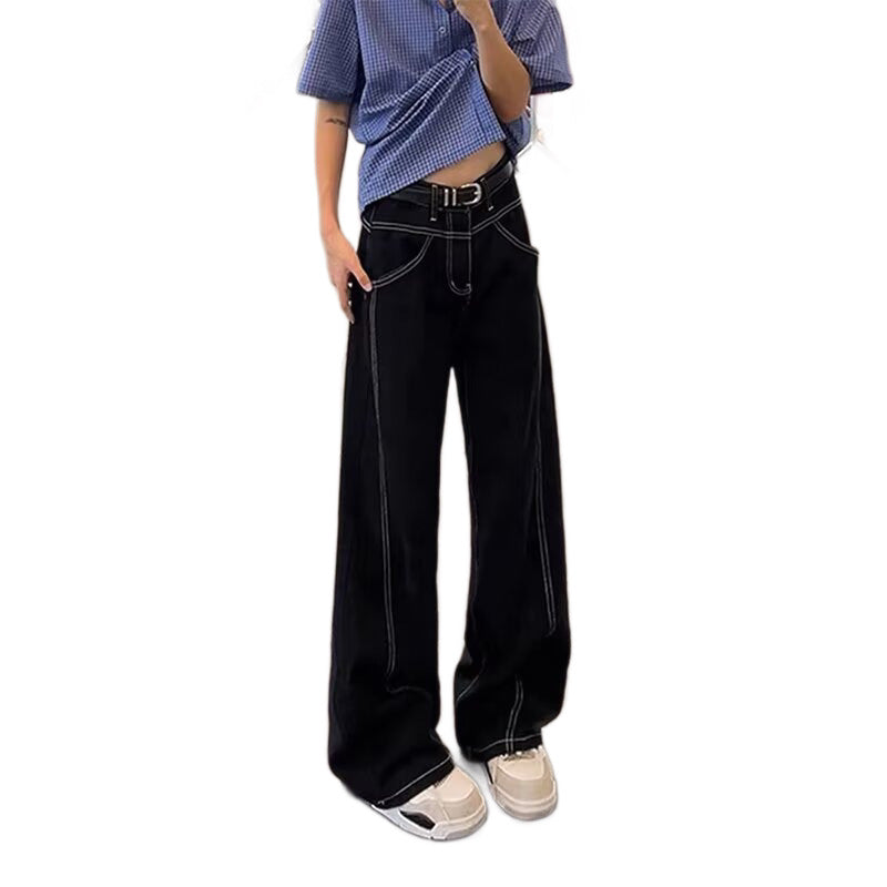 Damen Lässige High-Waist Schlaghose Echoarchiv