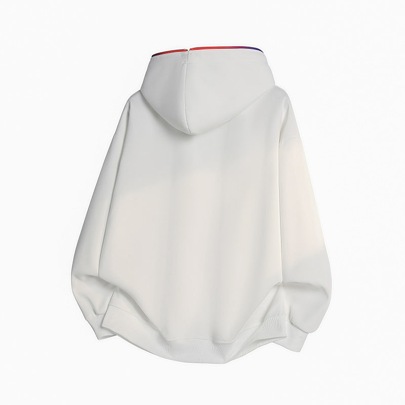 Unisex Oversize-Kapuzenjacke mit Regenbogen-Reißverschluss & Kängurutaschen Echoarchiv