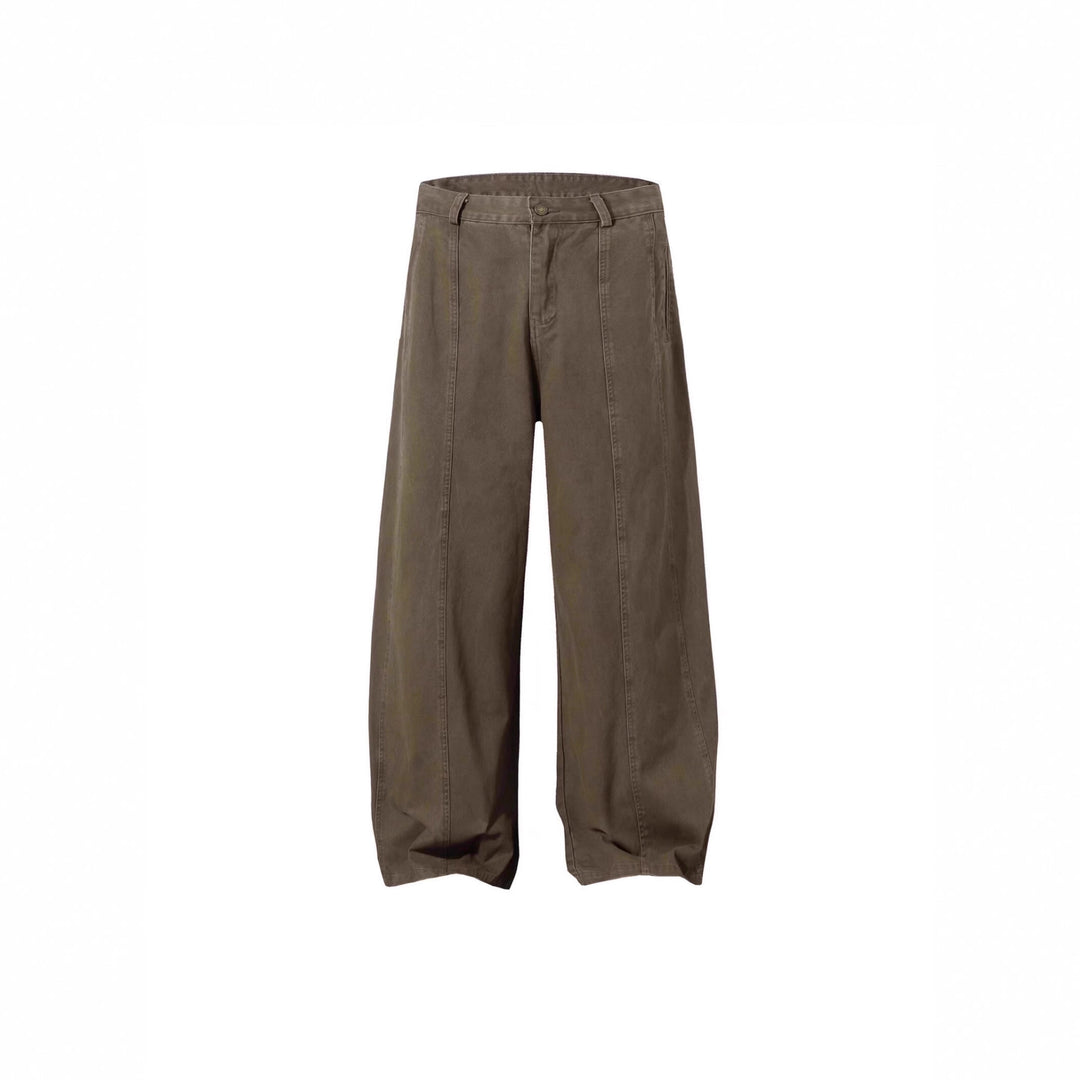 Damen Weitgeschnittene Hose mit Bundfalten Echoarchiv
