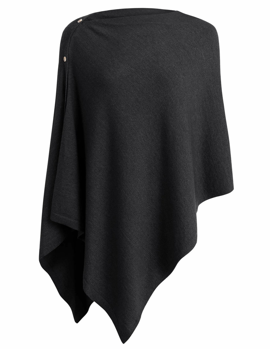 Damen vielseitiger Poncho aus hochwertiger Materialmischung – Célinea