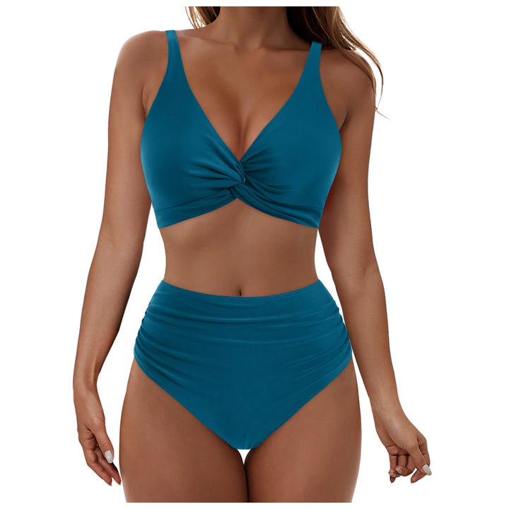 Damen Hochtailliertes Bikini-Set mit elegantem Wickeloberteil Echo Archiv