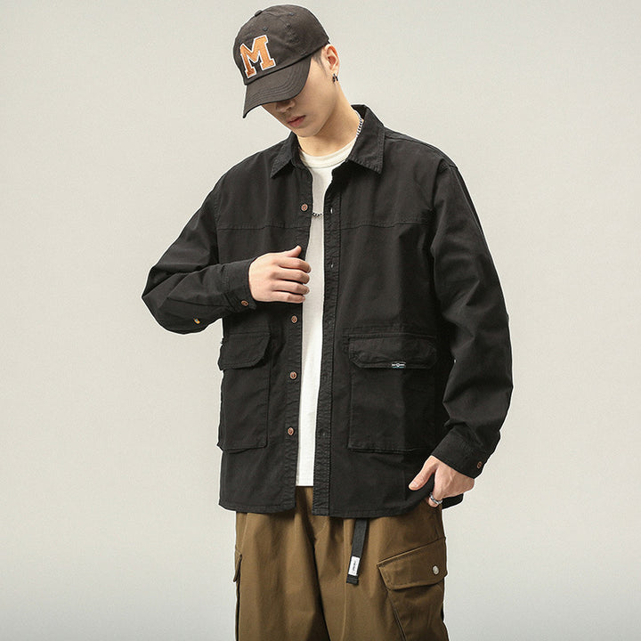 Herren funktionale Utility-Jacke mit praktischen Taschen Echoarchiv