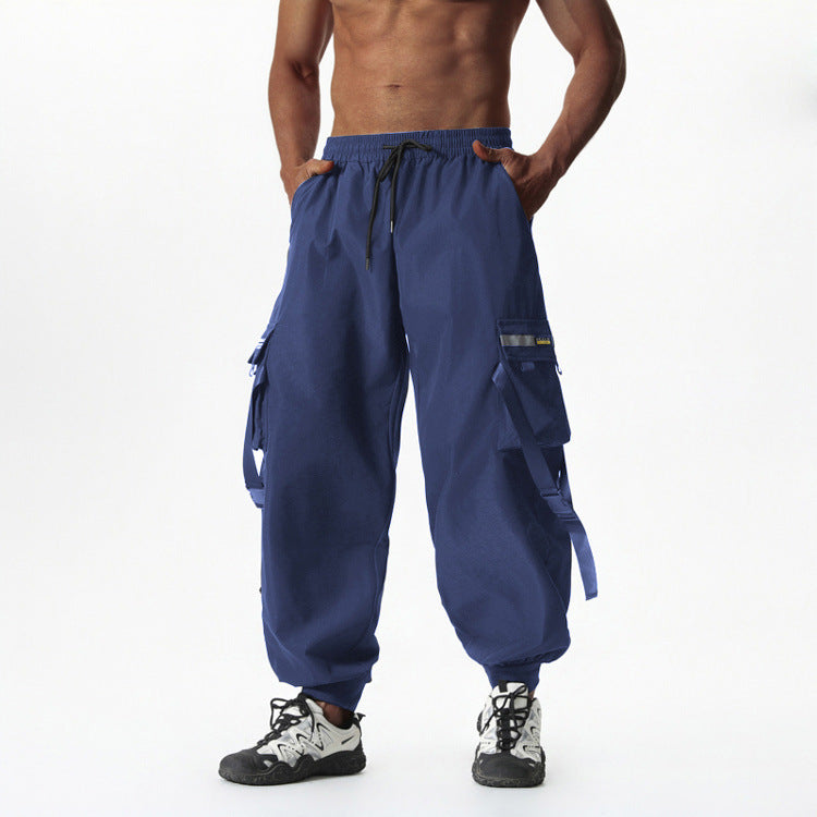 Herren Utility-Cargo-Jogginghose mit Tunnelzug, Beinschnallen & Mehrfachtaschen Echo Archiv