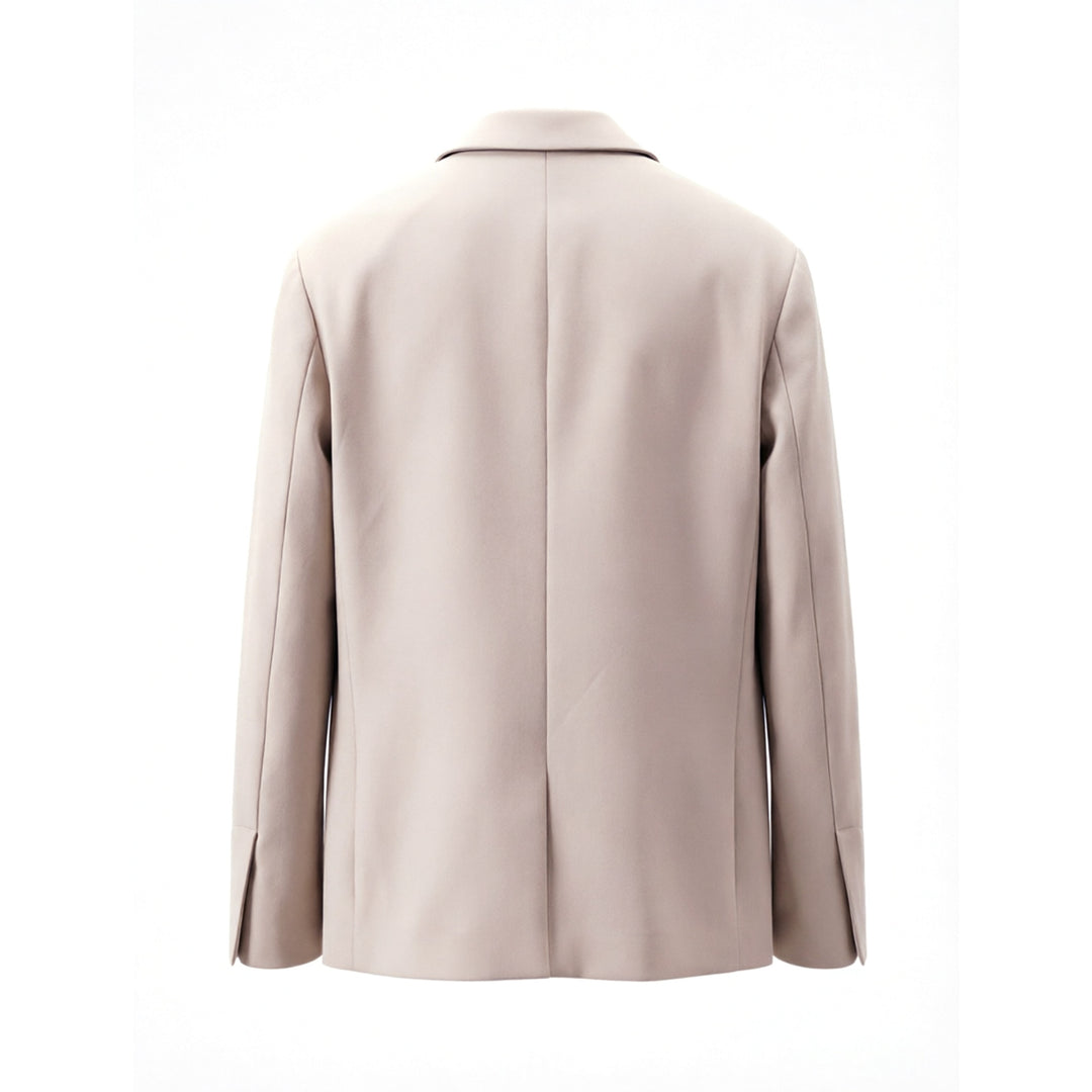 Damen Eleganter taillierter einreihiger Wollblazer mit Reverskragen Echoarchiv