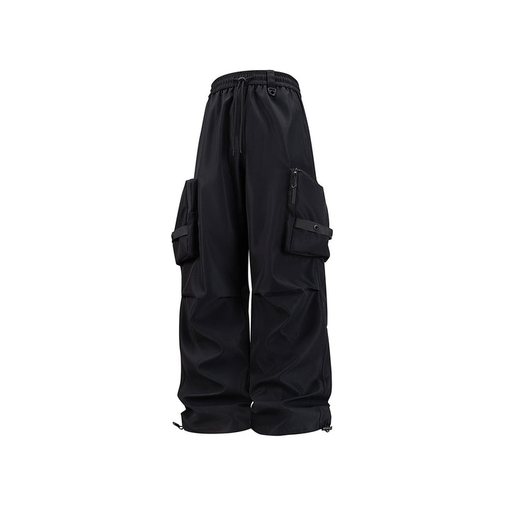 Herren Weite Utility-Cargohose mit großvolumigen Klappentaschen und Kordelzugbund Echo Archiv