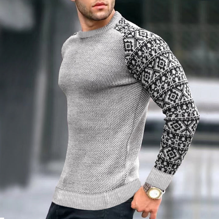 Herren Strickpullover mit grafischem Muster Echoarchiv
