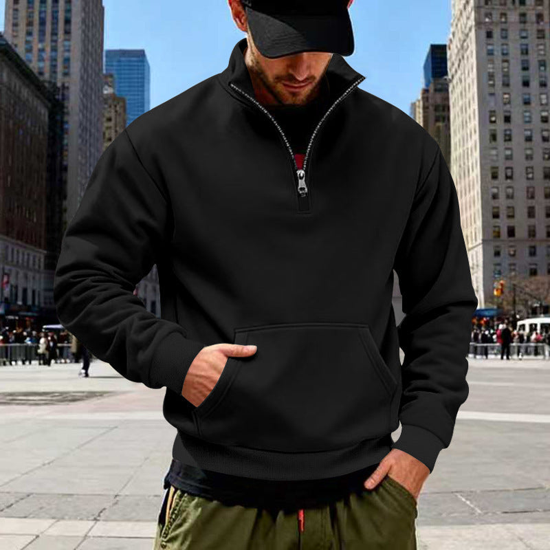 Herren Fleece pullover mit halbem Reißverschluss Echoarchiv