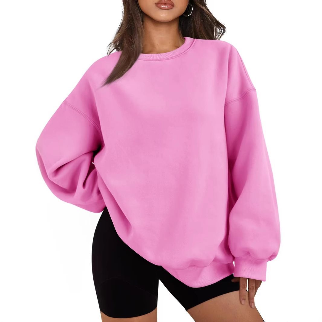 Damen Oversized Sweatshirt mit Rundhalsausschnitt, extraweichem French‑Terry und überschnittener Schulter Echo Archiv