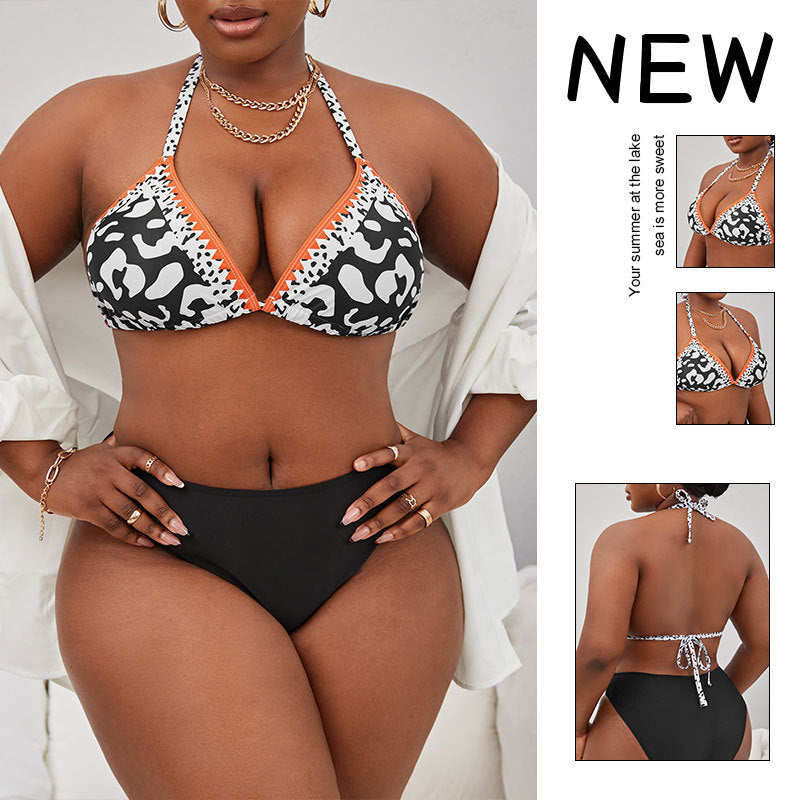 Damen Triangel-Bikini mit auffälligem Muster und verstellbaren Trägern Echo Archiv