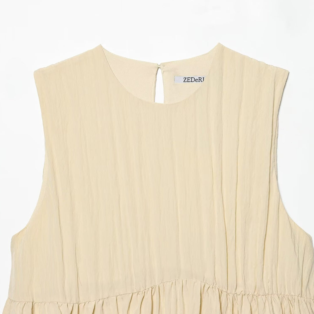 Damen luftiges Maxikleid mit plissierten Details und schmeichelndem Schnitt Echo Archiv