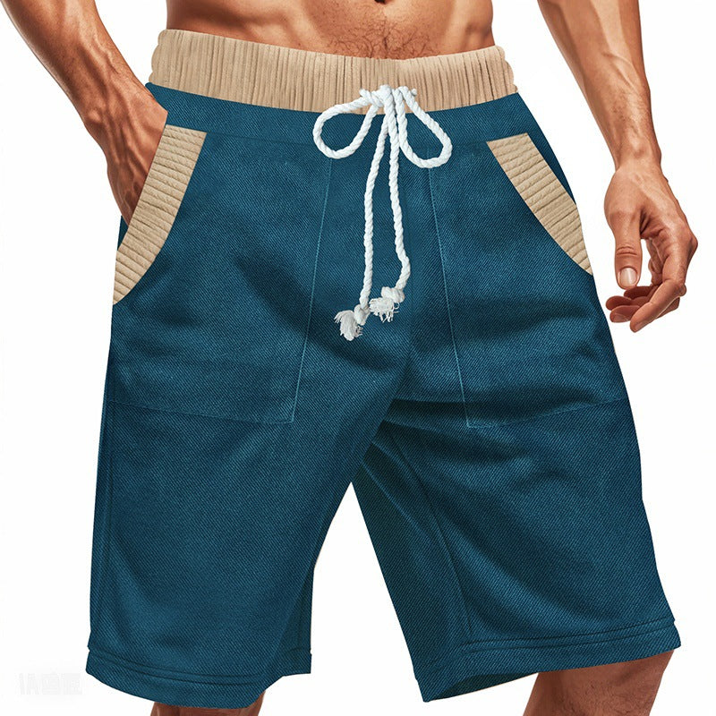 Herren Lässige Shorts mit elastischem Bund und seitlichen Taschen Echoarchiv